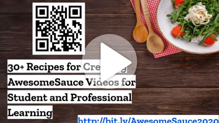 30+ Recipes for Creating AwesomeSauce Videos for Student and Professional Learning